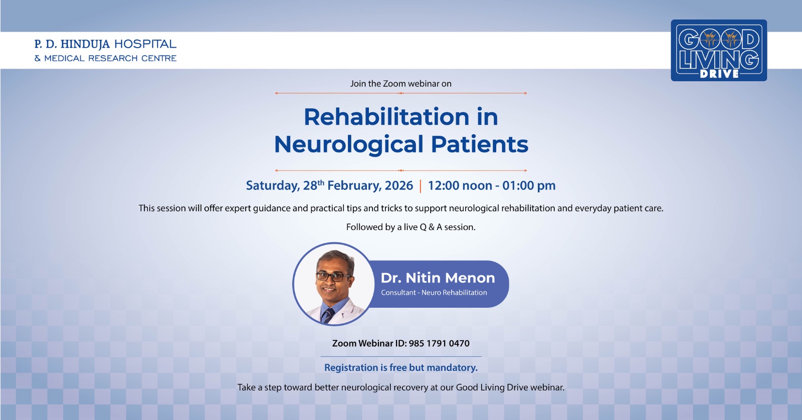 Good Living Drive - Rehabilitation in Neurological Patients